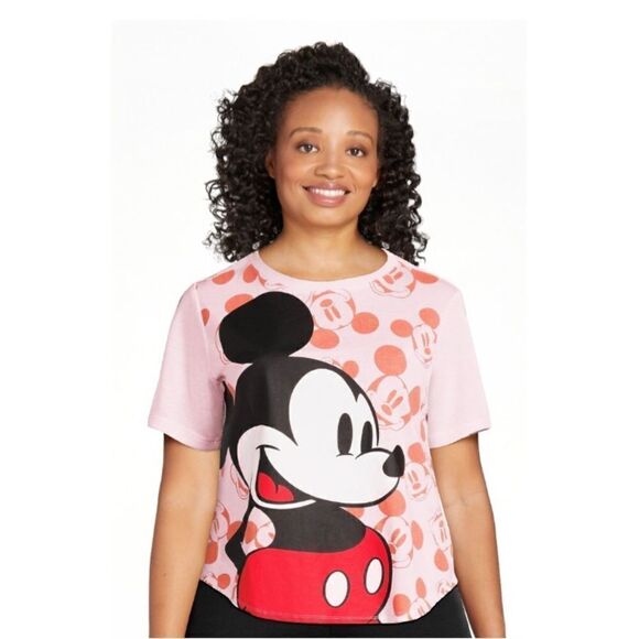 Women’s Disney Mickey Mouse Graphic Short Sleeve Lightweight T-Shirt Size XXL - Picture 2 of 7